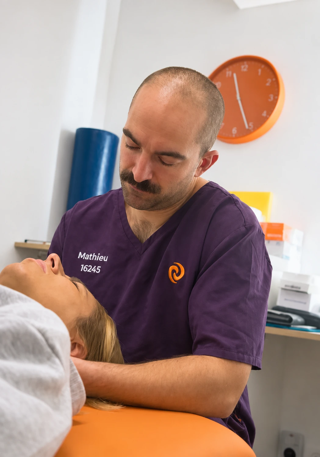 Fisioterapeuta valorando a una paciente en Windfit Salud