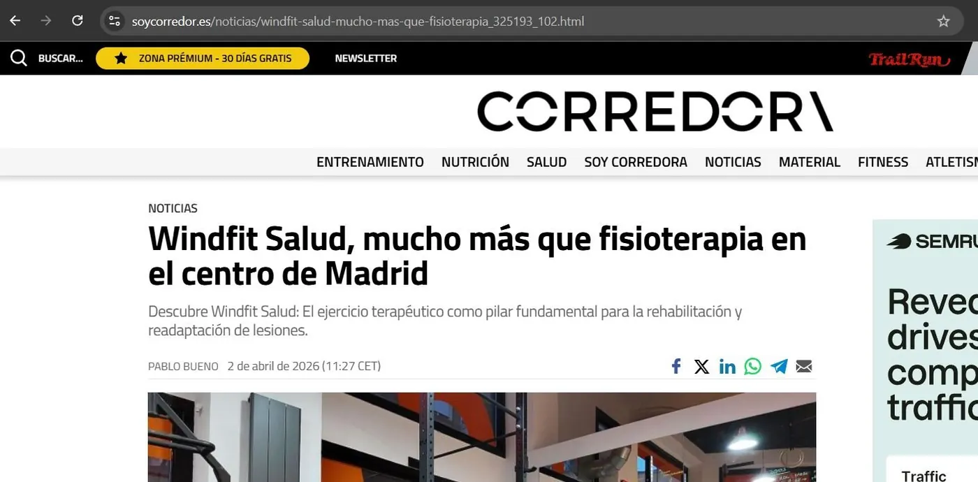 Windfit Salud en ‘Corredor’: Por qué somos mucho más que una clínica de fisioterapia