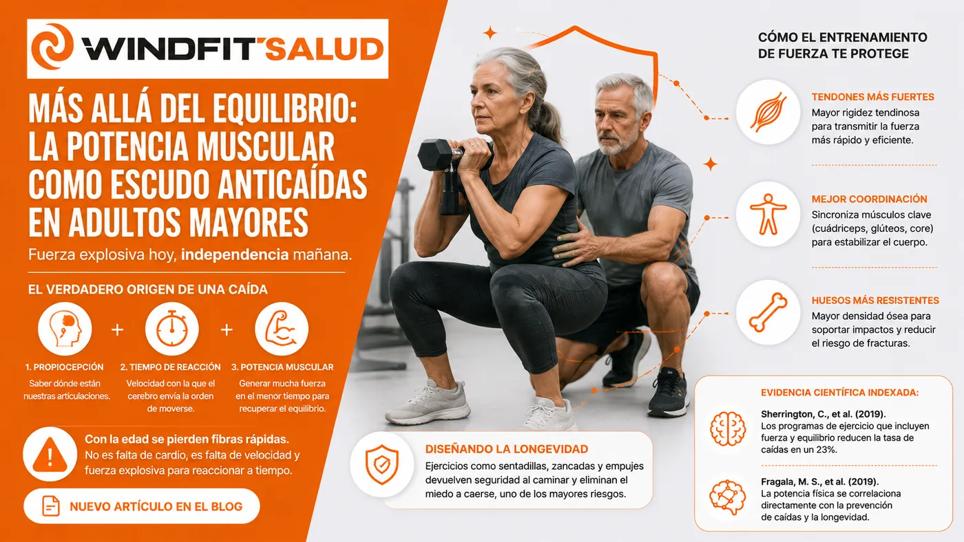 Más allá del equilibrio: la Potencia Muscular como escudo anticaídas en Adultos Mayores
